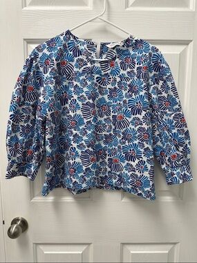 Womens Red White Blue 4th of July Independence Day Long Sleeve Shirt